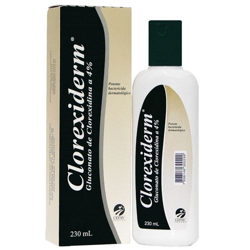 Shampoo Antibacteriano Cepav Clorexiderm para Cães e Gatos 230ml