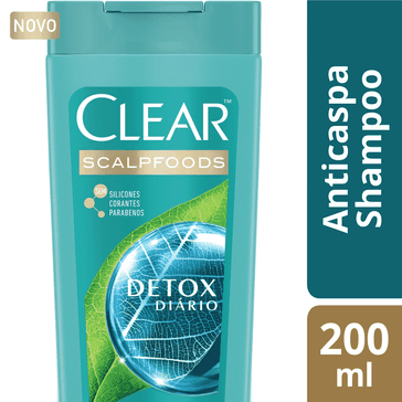 Shampoo Anticaspa Clear Detox Diário 200 ML