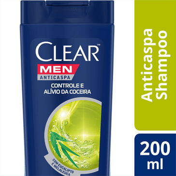 Shampoo Anticaspa Clear Men Controle e Alívio da Coceira 200 ML