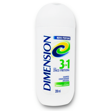 Shampoo Anticaspa Dimension 3 em 1 para Cabelos Normais a Oleosos 200ml