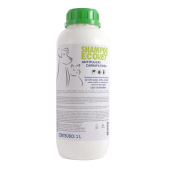 Shampoo Antipulgas Carrapaticida P/ Cães e Gatos Ecovet 1L