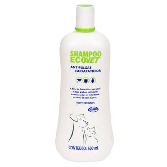 Shampoo Antipulgas Carrapaticida P/ Cães e Gatos Ecovet 500ml