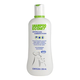 Shampoo Antipulgas Carrapaticida P/ Cães e Gatos Ecovet 250ml
