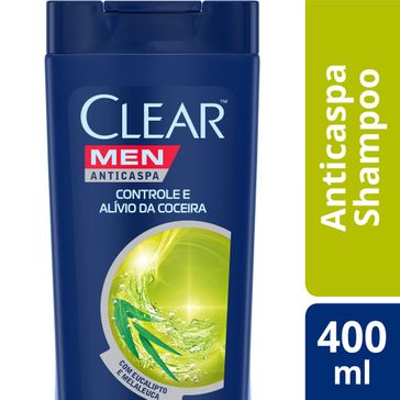 Shampoo Anticaspa CLEAR Men Controle e Alivio da Coceira 400ML