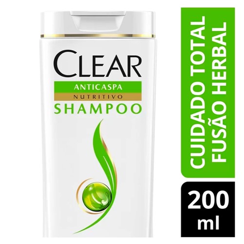 Shampoo Clear Women Fusão Herbal Cuidado Total 200ml