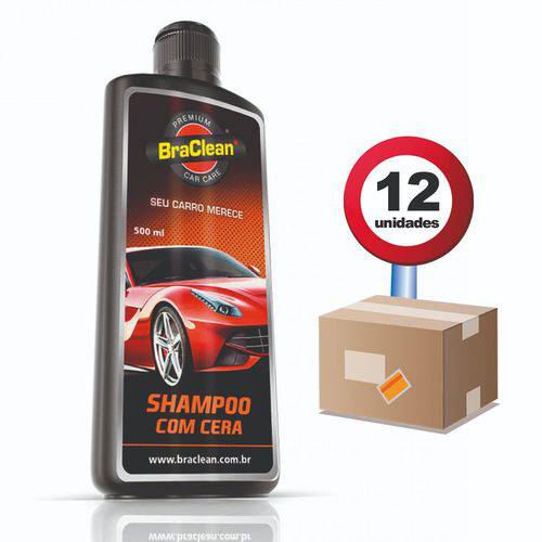 Shampoo com Cera de Carnaúba 500ml Caixa 12und Braclean