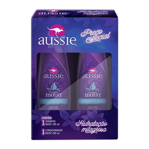 Shampoo + Condicionador Aussie Moist 400ml Cada