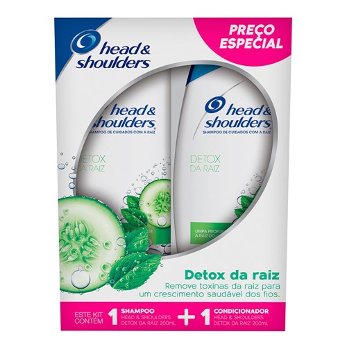 Shampoo + Condicionador Head & Shoulders Detox da Raiz 200ml Cada Preço Especial