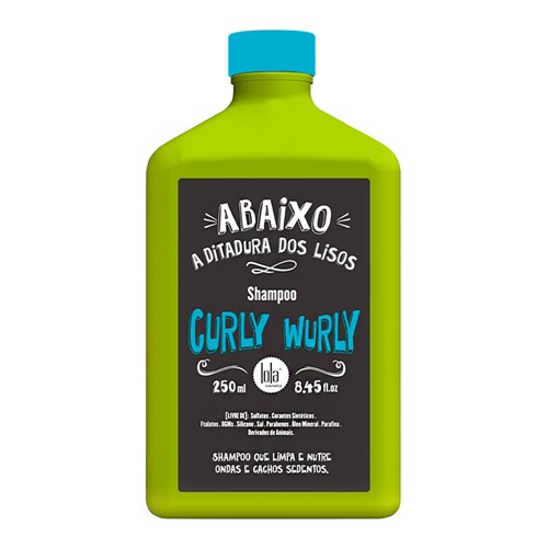 Shampoo Curly Wurly Lola Cosmetics com 250ml