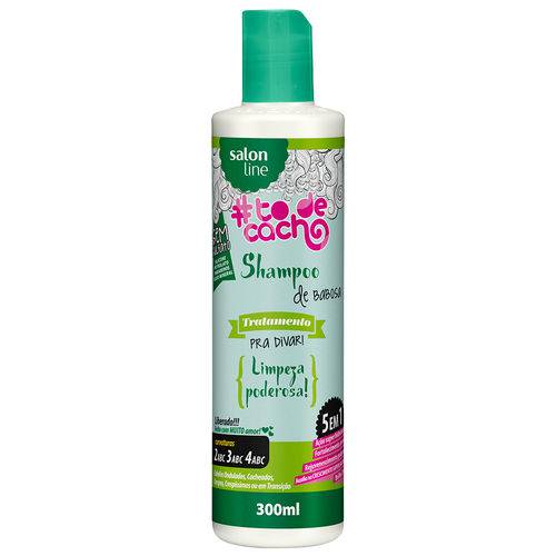 Shampoo de Babosa #To de Cacho Pra Divar! Limpeza Poderosa! 5 em 1 300ml Salon Line