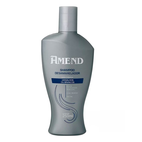 Shampoo Desamarelador Amend para Cabelos Grisalhos ou Brancos 250ml