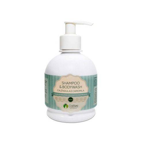Shampoo e Body Wash Calêndula Camomila 315ml Cativa Natureza