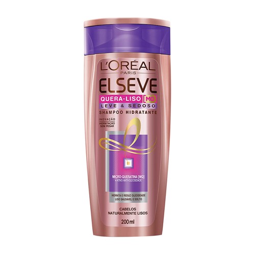 Shampoo Elseve Quera Liso MQ Leve & Sedoso com 200ml