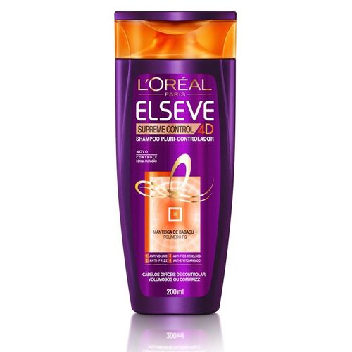 Shampoo Elseve Supreme Control 4D L’Oréal 200ml