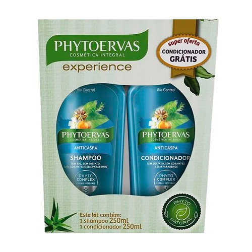 Shampoo + Grátis Condicionador Phytoervas Anticaspa com 250ml Cada