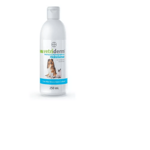 Shampoo Hipoalergênico Bayer Vetriderm Hidra Sense para Cães e Gatos 250ml