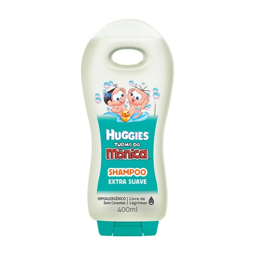 Shampoo Infantil Huggies Turma da Mônica Extra Suave com 400ml