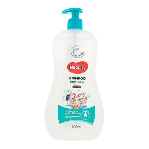 Shampoo Infantil Huggies Turma da Mônica Extra Suave com 600ml