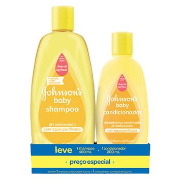 Shampoo Johnson & Johnson Baby 400ml Grátis Shampoo 200ml SH JeJ BABY 400ML GT SH 200ML