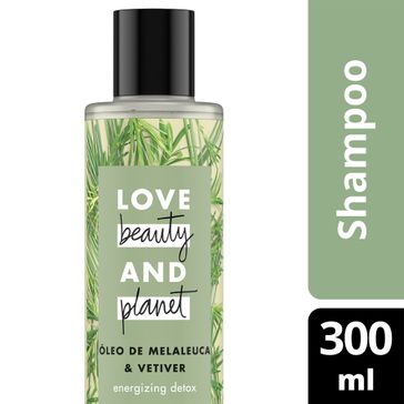Shampoo Love Beauty And Planet Energizing Detox Óleo de Melaleuca & Vetiver 300ml