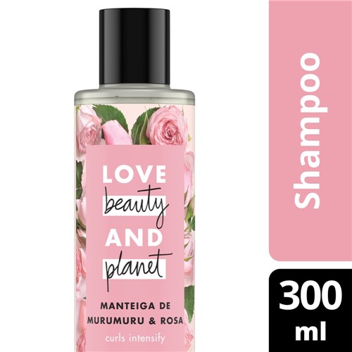 Shampoo Love Beauty And Planet Manteiga de Murumuru e Rosa 300ml