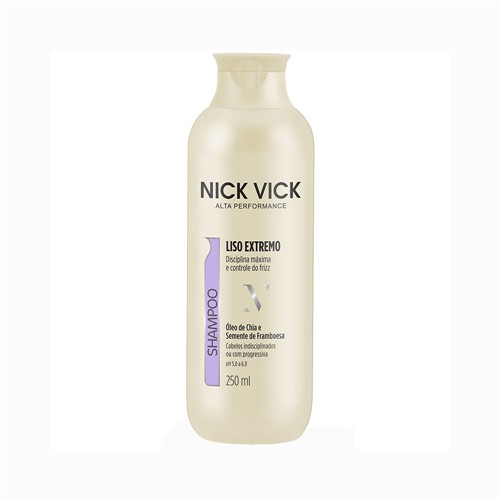 Shampoo Nick & Vick Liso Extremo Pós Progressiva 250ml