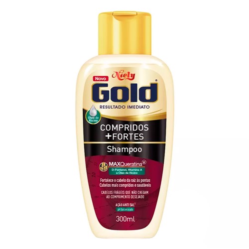 Shampoo Niely Gold Compridos + Fortes 300ml