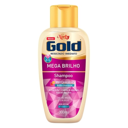 Shampoo Niely Gold Mega Brilho com 300ml