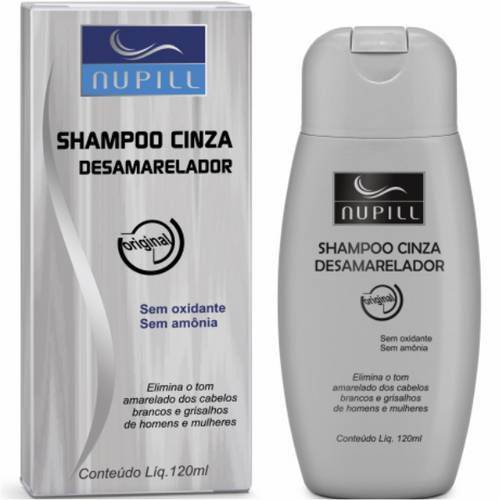 Shampoo Nupill Cinza Desamarelador com 120 Ml