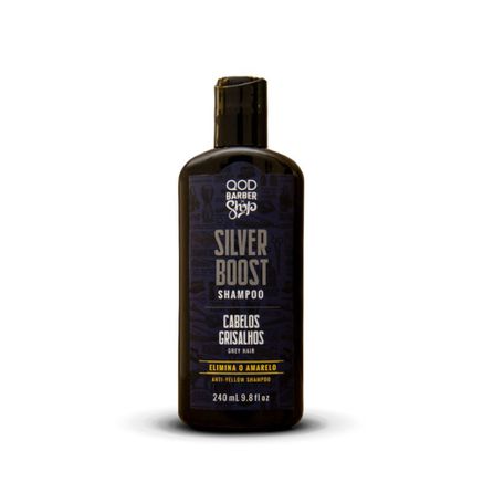 Shampoo para Cabelo Grisalho QOD Barber Shop Silver Boost - 240ml