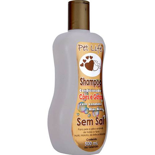 Shampoo Pet Life Sem Sal 500 Ml