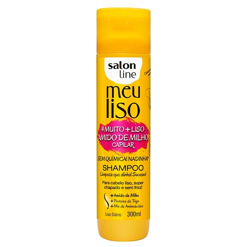 Shampoo Salon Line Meu Liso Muito + Liso Amido de Milho 300ml