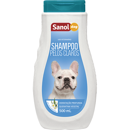 Shampoo Sanol Dog Pelos Claros para Cães e Gatos 500ml