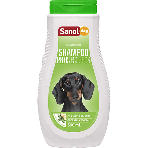 Shampoo Sanol Dog Pelos Escuros para Cães e Gatos 500ml