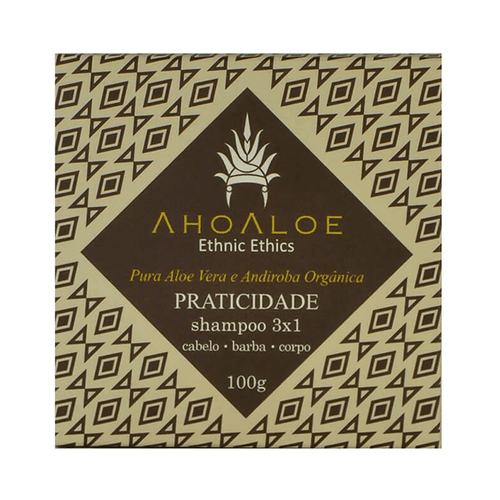 Shampoo Sólido Natural 3 em 1 Praticidade 100g - AhoAloe