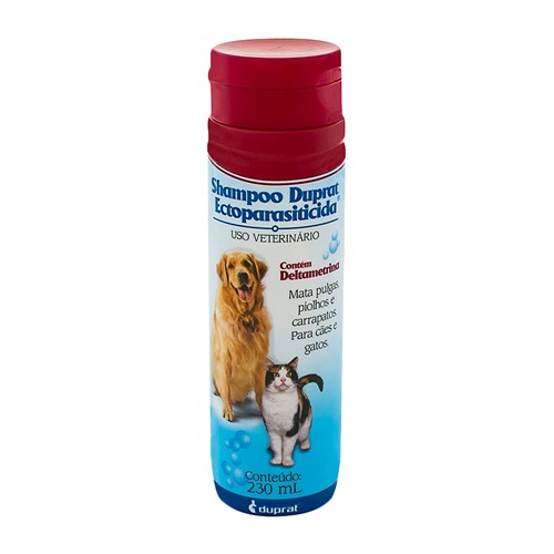 Shampoo Veterinário Duprat Ectoparasiticida para Cães e Gatos com 230ml
