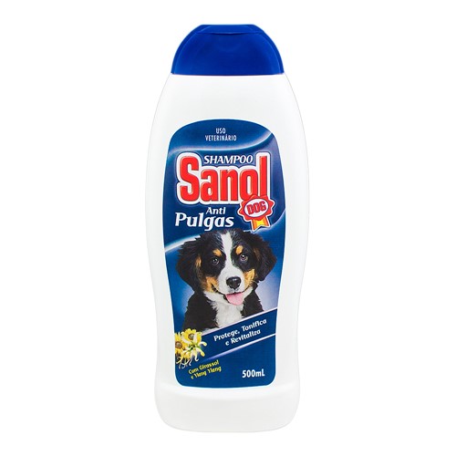 Shampoo Veterinário Sanol Dog Antipulgas para Cães com 500ml