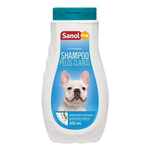 Shampoo Veterinário Sanol Dog Pelos Claros para Cães e Gatos com 500ml
