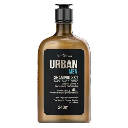 Shampoo 3x1 Urban Men Farmaervas 240ml