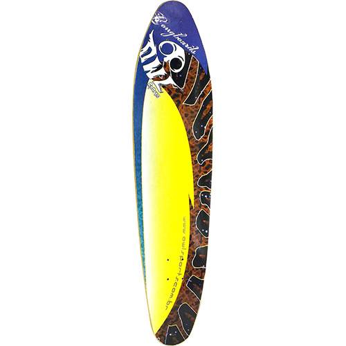 Shape para Skate Prancha Dream Owl Sports - Azul/Amarelo