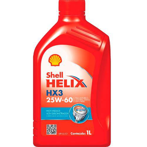 Shell 25w60 Helix Hx3 Alto Quilometragem Sl Mineral 1l