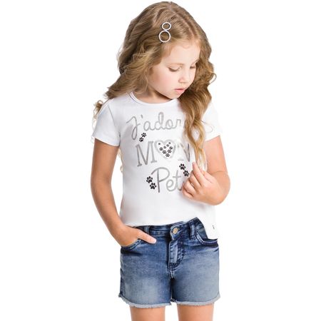 Short Jeans Infantil Feminino Milon M6100.6108.10