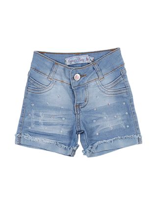 Short Jeans Infantil para Menina - Azul