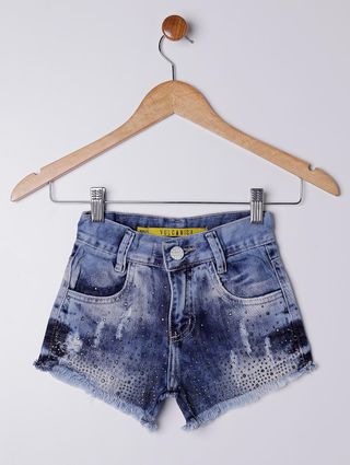 Short Jeans Juvenil para Menina - Azul