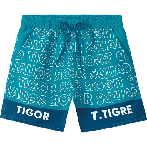 Short Tigor T. Tigre Azul Menino