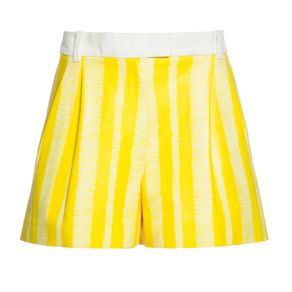Shorts Couro Phillip Lim Amarelo/branco/40
