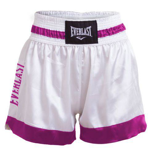 Shorts de Muay Thai - Everlast - Branco/pink