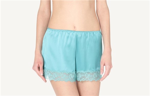 Shorts de Pijama de Seda - Azul G