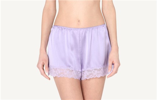 Shorts de Pijama de Seda - Roxo M
