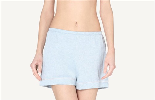 Shorts em Algodão Supima® - Azul M